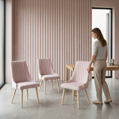 4 krēsli, krēsls, polsterēts moderns komplekts, dizains, sofas, krēslaiena komplekts, pilnīgi jauns