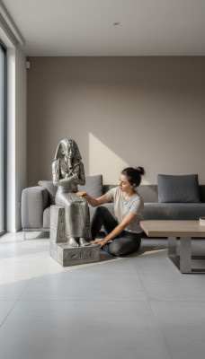 Ēģiptiešu faraona statuja skulptūra figūras skulptūras dekors deko figūra 117cm