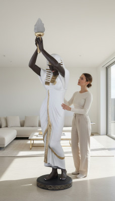 Stāvlampa skulptūra figura lukturis Ēģipte statuja figūras skulptūras dekors