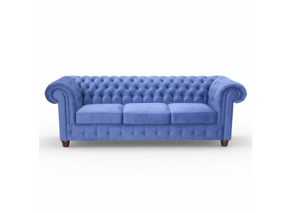 Dizaina klasiskais Chesterfield Big XXL 3-vietīgs dīvāns no ādas un tekstila.