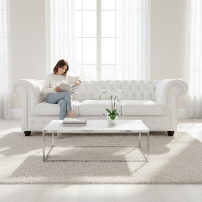 Dizaina klasika Chesterfield liela XXL dīvāns ādas tekstila dīvāni 3 vietīgie dīvāni.