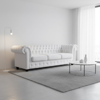 Dizaina klasika Chesterfield liela XXL dīvāns ādas tekstila dīvāni 3 vietīgie dīvāni.