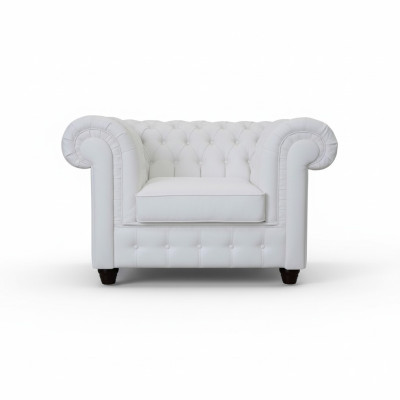Elegants baltā Chesterfield krēsla: Klasiskā šarmas mūsdienīgajā stilā