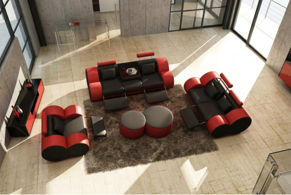 Sofas komplekts dizaina dīvāns 3+2 apvalks ādas dīvāns viesistaba komplekti