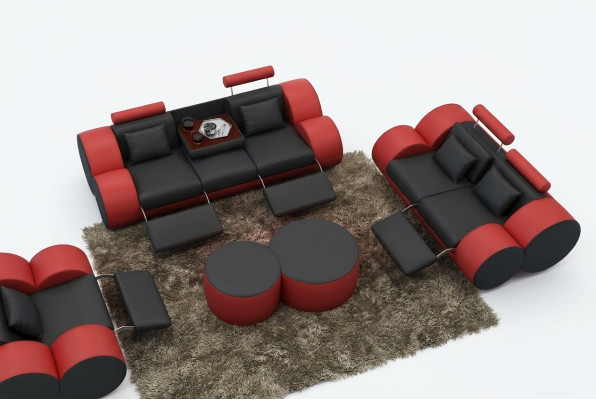 Sofas komplekts dizaina dīvāns 3+2 apvalks ādas dīvāns viesistaba komplekti