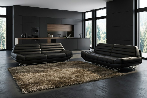 Sofas komplekts Design Couch 3+2 Polster Sofa Ādas dzīvojamā istabas komplekti