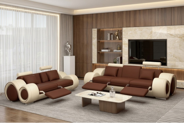 Sofa komplekts dizaina dīvāns 3+2 komplekts polster sofa ādas mēbeles dzīvojamā istaba