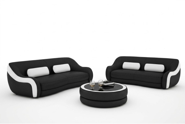 Sofas komplekts sēdeklis āda dizains XXL pārklājums dīvāns komplekts 3+2 sēdvietas