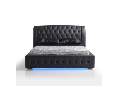 Mūsdienīgs viesnīcas dizains Gulta XXL gultas Luišezelis Luxury Double Leather Chesterfield