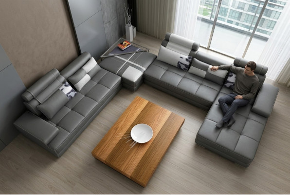 XXL dizainera dzīvojamās istabas komplekts U formas izgriezums stūra dīvāns komplektā Sofa