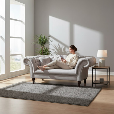Chesterfield divvietīga dīvāns, polsterēts sofa dizains klubu stila lounge divvietīga polsterēta guļamistaba.