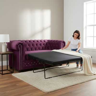 Chesterfield York Blink ar gultas funkciju Tekstila dīvāns Polster Sofas Couchen Jaunumi