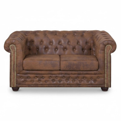 Chesterfield York Gobi 2 divvietīgs ādas dīvāns polster mīkstie dīvāni dīvānos jauns