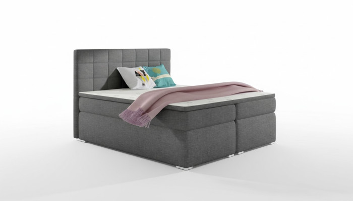 Boxspring 180x200cm gulta Gultas viesnīca Āda Komplektēta gultas kaste Aizsargsvirsmiņa