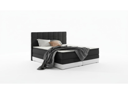 Ādas gultas dīvāna gulta Boxspring gultas gultas kaste 180x200 cm matracis