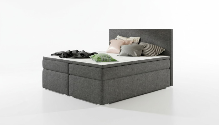 Ādas gultas komplekts Boxspring gultai ar matraci un virskārtu