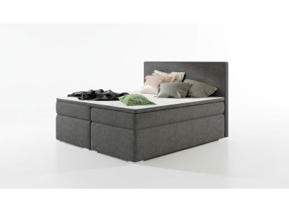 Ādas gultas komplekts Boxspring gultai ar matraci un virskārtu