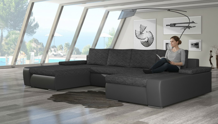 XXL Lielais guļamo dīvāns atpūtas istaba stūra dīvāna komplekts Polster Couch tīrīšanas komplekts