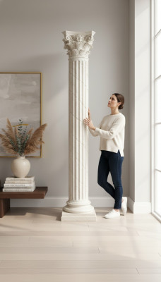 XXL Grieķu stils kolonna antīkas stilā, dizaina kolonnas, luksusa stabi, jauni 224cm lieli, jauni