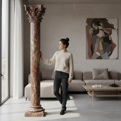 XXL Grieķu kolonna antīkais stila dizains, luksusa stabi jauni 210 cm lieli jauni
