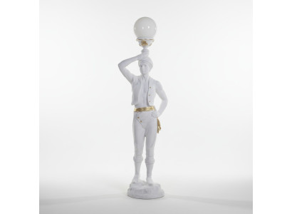 Dzīvuma lielums hindu stāv lejup vecā skulptūra stāvlampa dekoratīvais elements 160 cm.