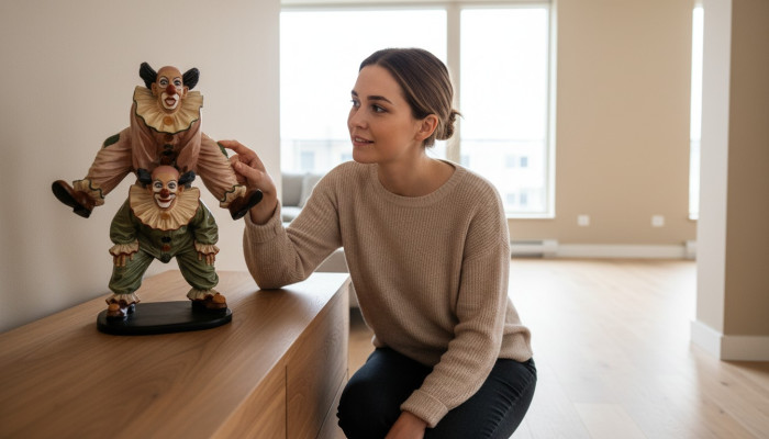Dizaina klauna-akrobātu figūras statuja skulptūra figūras skulptūras dekors 5021