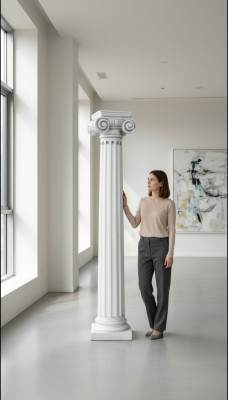 211 cm augstums Seno kolonnas kolonnu akmens skulptūra statuja Romas dārza stilā