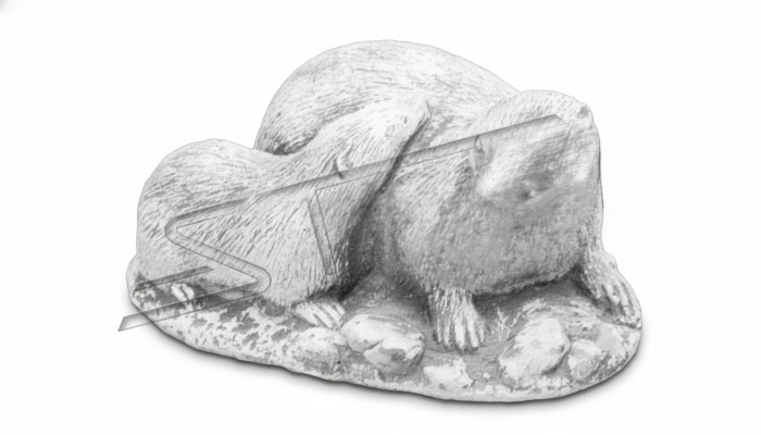 Dārza dekori suņu skulptūras, akmens figūras Balta dabas statuja.