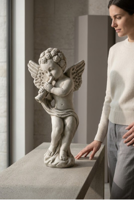 Eņģelis 27 cm skulptūra dizaina figūra statuja dārzam figūras statujas