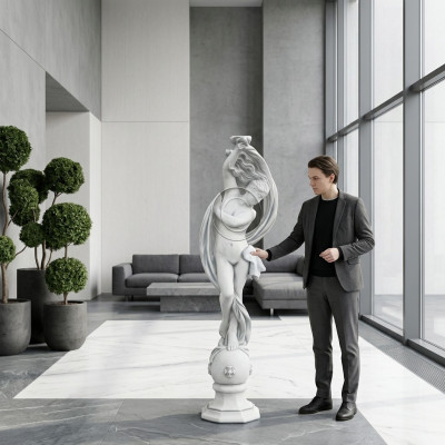 Statuja XXL dārza figūra ūdens kolonu skulptūra statuja