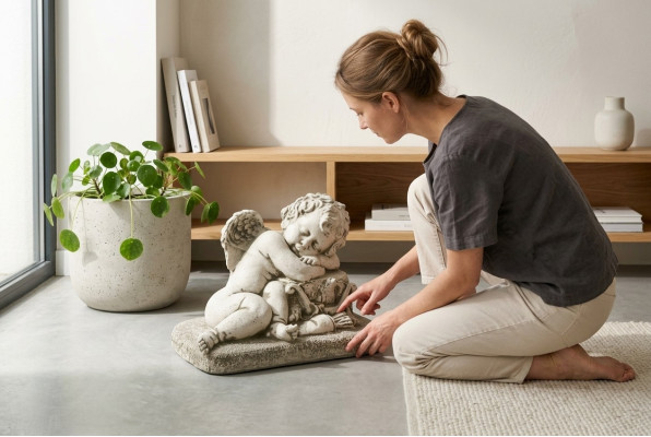 Eņģeļu bērnu skulptūru dizains figūru statuja dārzam figūriņas statujas