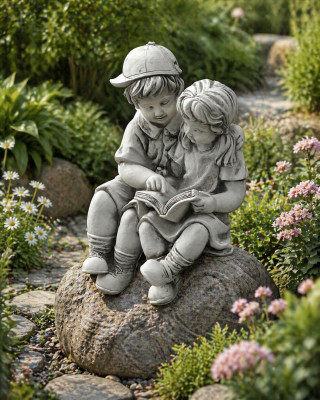 40 cm Dekoras skulptūra dizains figūra statuja dārza figūras pelēkas dabas statujas
