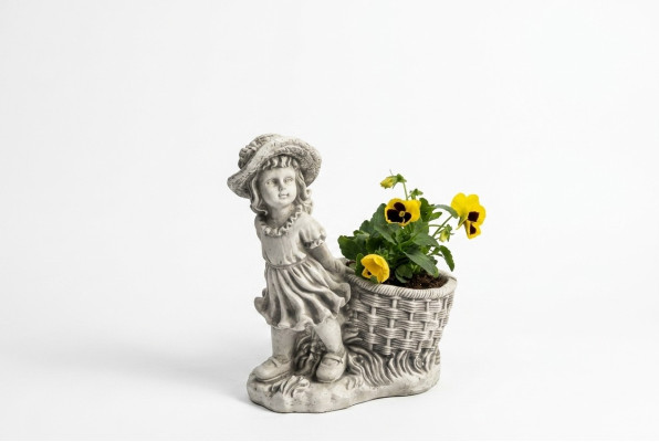 40 cm dekoratīva skulptūra dizaina figūra statuja dārzā pelēka figūra dabas statuja