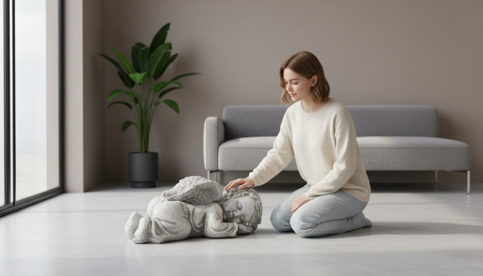 Eņģeļu figūras statuja kapa plāksnes figūras statujas skulptūra dekoratīvās skulptūras