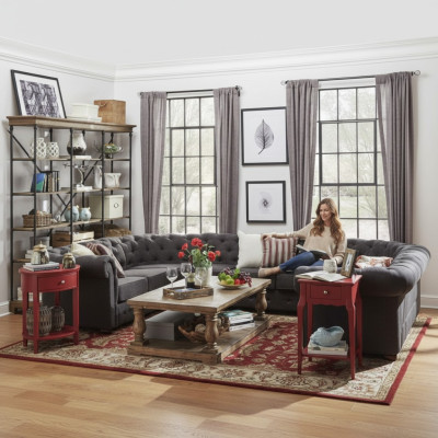 XXL Lielā Chesterfield Dzīvojamā Istaba Dīvāns Sofa Pārklājums Stūra Sēdeklis U Forma Sofas Jauns