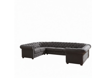 XXL Lielā Chesterfield Dzīvojamā Istaba Dīvāns Sofa Pārklājums Stūra Sēdeklis U Forma Sofas Jauns