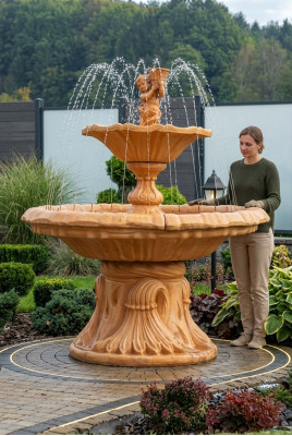 Akmens dārza baseins dārza dīķis dārza baseins 190 cm akmens baseins dārza baseins Fontaine Jauni