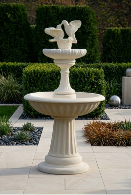 Zierbrunnen Springbrunnen Skulptur 171cm Brunnen Deko Garten Fontaine Teich Neu : Ziedu rotamo ūdens strūklaka skulptūra 171 cm strūklakas dekors dārzam Fontāne Teikums Jauns.