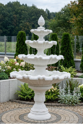 Avoti dārzā, ezers, šķūnis 218 cm, akmeņu izstrādājumi, dārza spiediens, jauna fontaine.