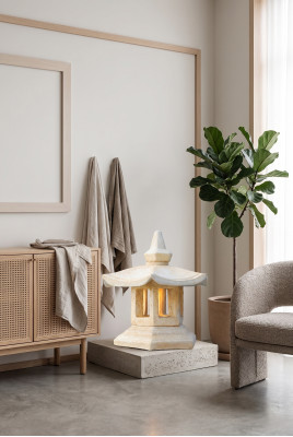 Āra lampa Lukturis spuldze Terases akmens skulptūra Apgaismojums Gaiss dārzs