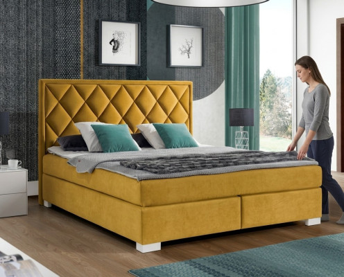 Gultas Gulta Apmetums Āda Tekstils Dizaineris Izsmalcināts Dubultā Kāzām Viesnīca Boxspring