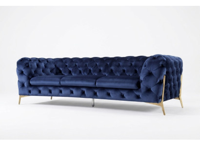 Luksusa tekstila auduma dīvāns ar polsteri un sēdvietu 3+2 Chesterfield galdauts.