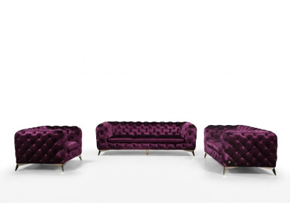 XXL Lielā sofa Chesterfield 3-vietu mīkstais dīvāns Sēdvieta Trijiem auduma materiāls