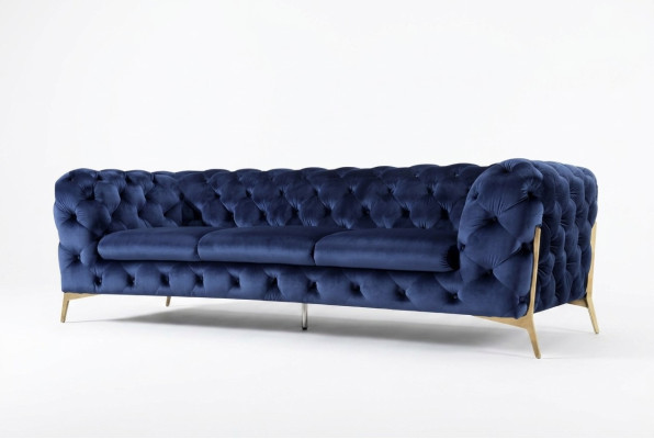 Chesterfield 3 sēdvietu dīvāns Ar apmetumu Trīs sektoru dizaina dīvāns Tekstila materiāls Itālijā