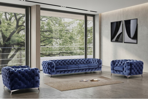 Dīvāns Chesterfield Dīvānsievietas XXL lielgabala audums 4+1+1 dizainers