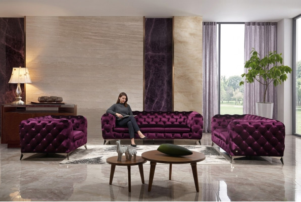 Sofa XXL Big Chesterfield Dīvāns Polster Garnitur Tekstils 3+3 dizainera Dīvāni