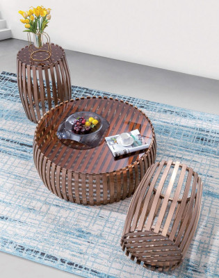 Dīvāns piegādātais galds Round Tables Round Sofa Metal Glass Designer.