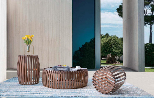 Dīvāns piegādātais galds Round Tables Round Sofa Metal Glass Designer.