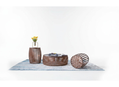 Dīvāns piegādātais galds Round Tables Round Sofa Metal Glass Designer.