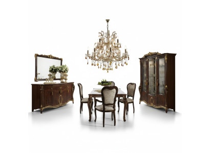 arredoclassic™ Luxury Class Furniture Dining Room Showcase Table Chest of Drawers 8 pieces.